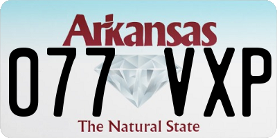 AR license plate 077VXP