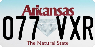 AR license plate 077VXR