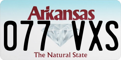 AR license plate 077VXS