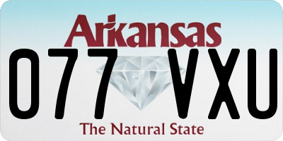 AR license plate 077VXU