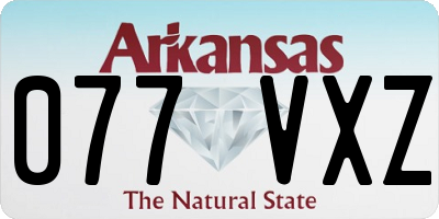 AR license plate 077VXZ