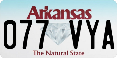 AR license plate 077VYA