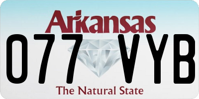 AR license plate 077VYB