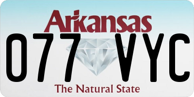 AR license plate 077VYC