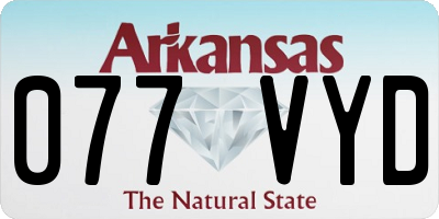 AR license plate 077VYD