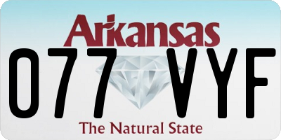 AR license plate 077VYF
