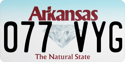 AR license plate 077VYG