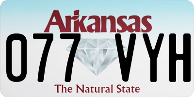 AR license plate 077VYH