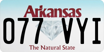AR license plate 077VYI