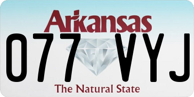 AR license plate 077VYJ