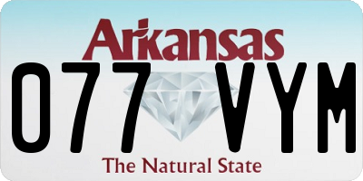 AR license plate 077VYM