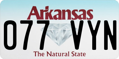 AR license plate 077VYN