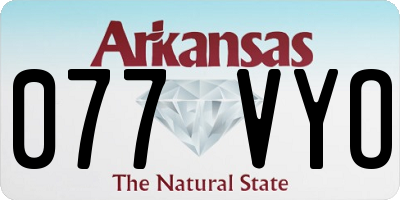 AR license plate 077VYO