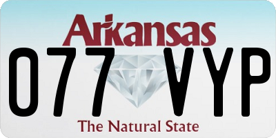 AR license plate 077VYP