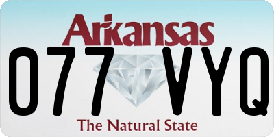 AR license plate 077VYQ