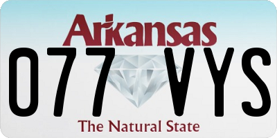 AR license plate 077VYS