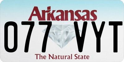 AR license plate 077VYT