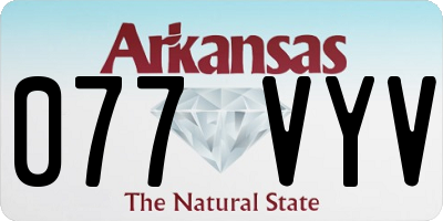 AR license plate 077VYV