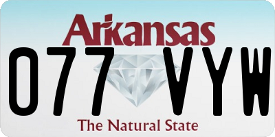 AR license plate 077VYW
