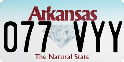 AR license plate 077VYY