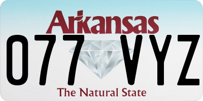 AR license plate 077VYZ