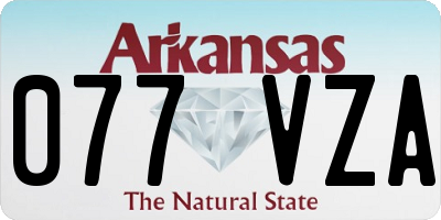 AR license plate 077VZA
