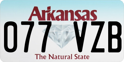 AR license plate 077VZB