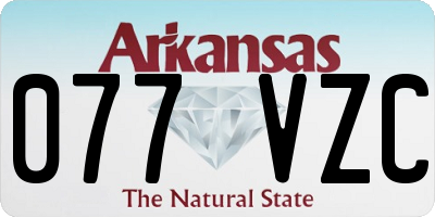 AR license plate 077VZC