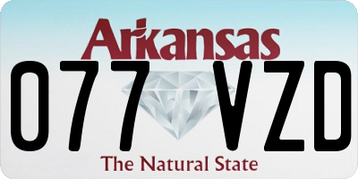 AR license plate 077VZD