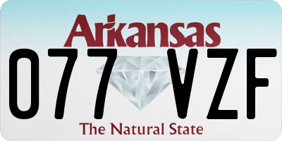 AR license plate 077VZF