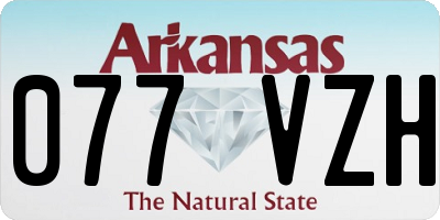AR license plate 077VZH