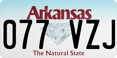 AR license plate 077VZJ