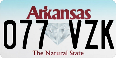 AR license plate 077VZK