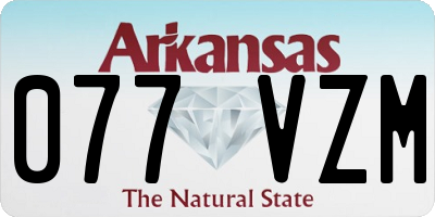 AR license plate 077VZM
