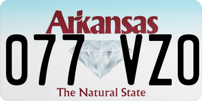 AR license plate 077VZO