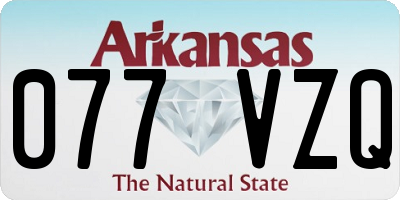 AR license plate 077VZQ