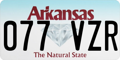 AR license plate 077VZR