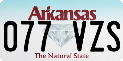 AR license plate 077VZS