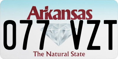 AR license plate 077VZT