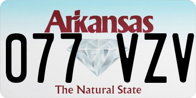 AR license plate 077VZV
