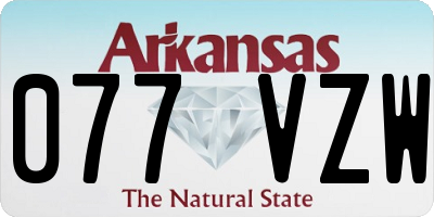 AR license plate 077VZW