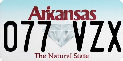AR license plate 077VZX