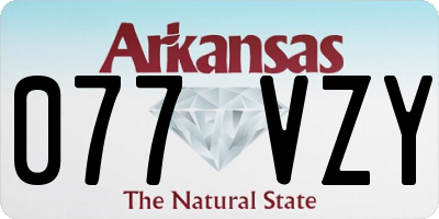 AR license plate 077VZY