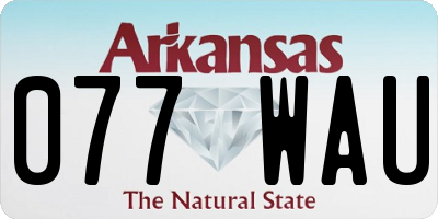 AR license plate 077WAU