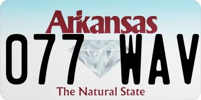 AR license plate 077WAV