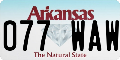 AR license plate 077WAW
