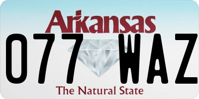 AR license plate 077WAZ