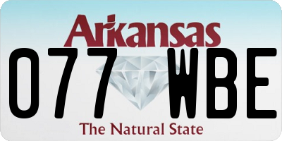AR license plate 077WBE