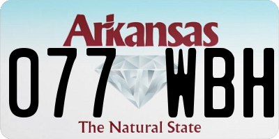 AR license plate 077WBH