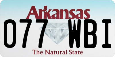 AR license plate 077WBI